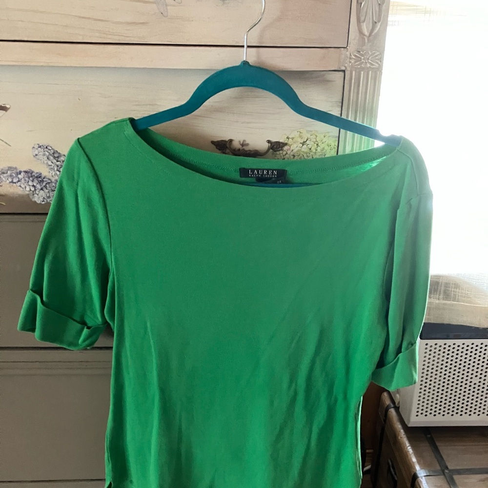 Lauren Ralph Lauren Green Fitted Short Sleeve T-Shirt